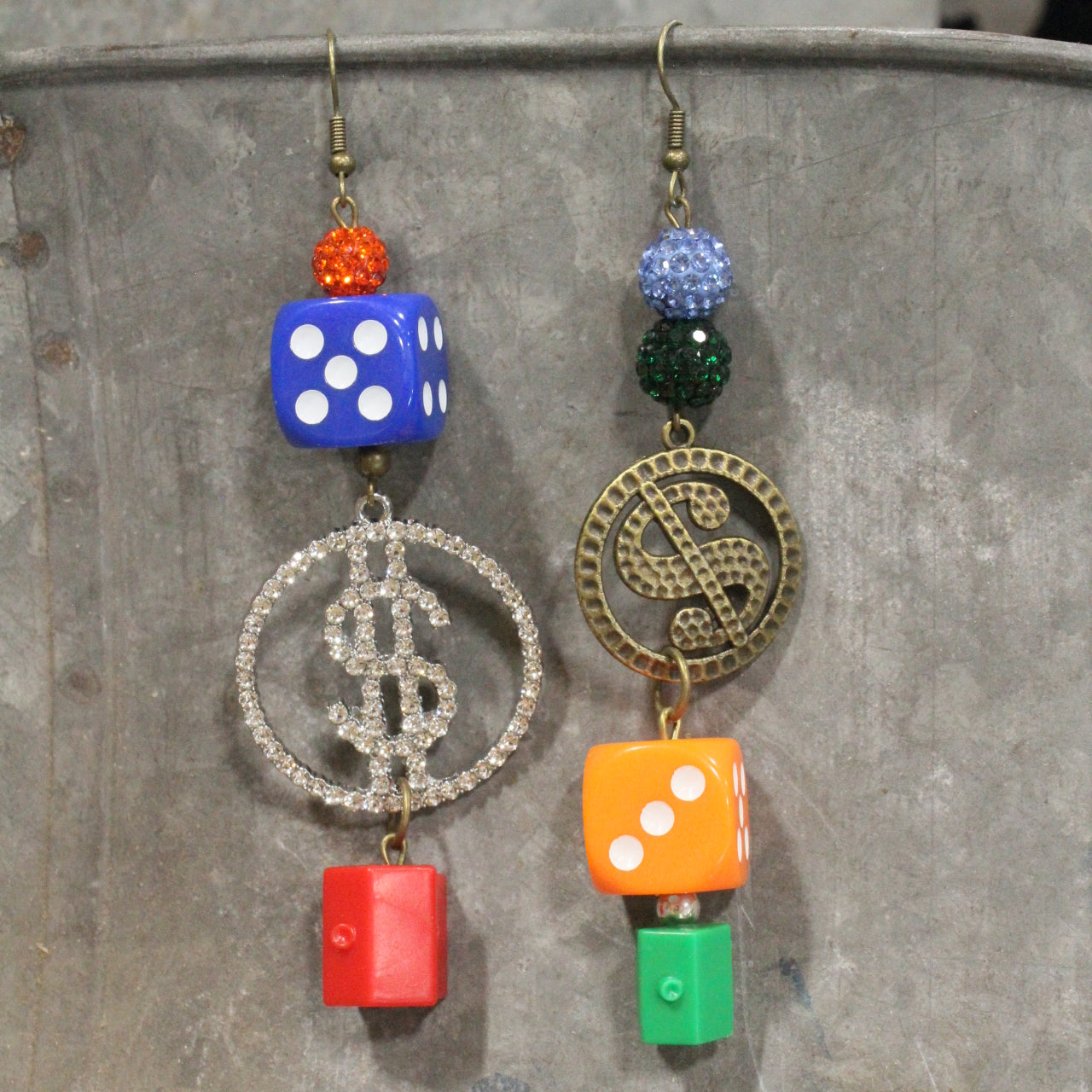 Do Not Pass Go Monopoly Dangle Drop Earrings