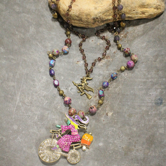 Purple Passion Witch Layered Necklace