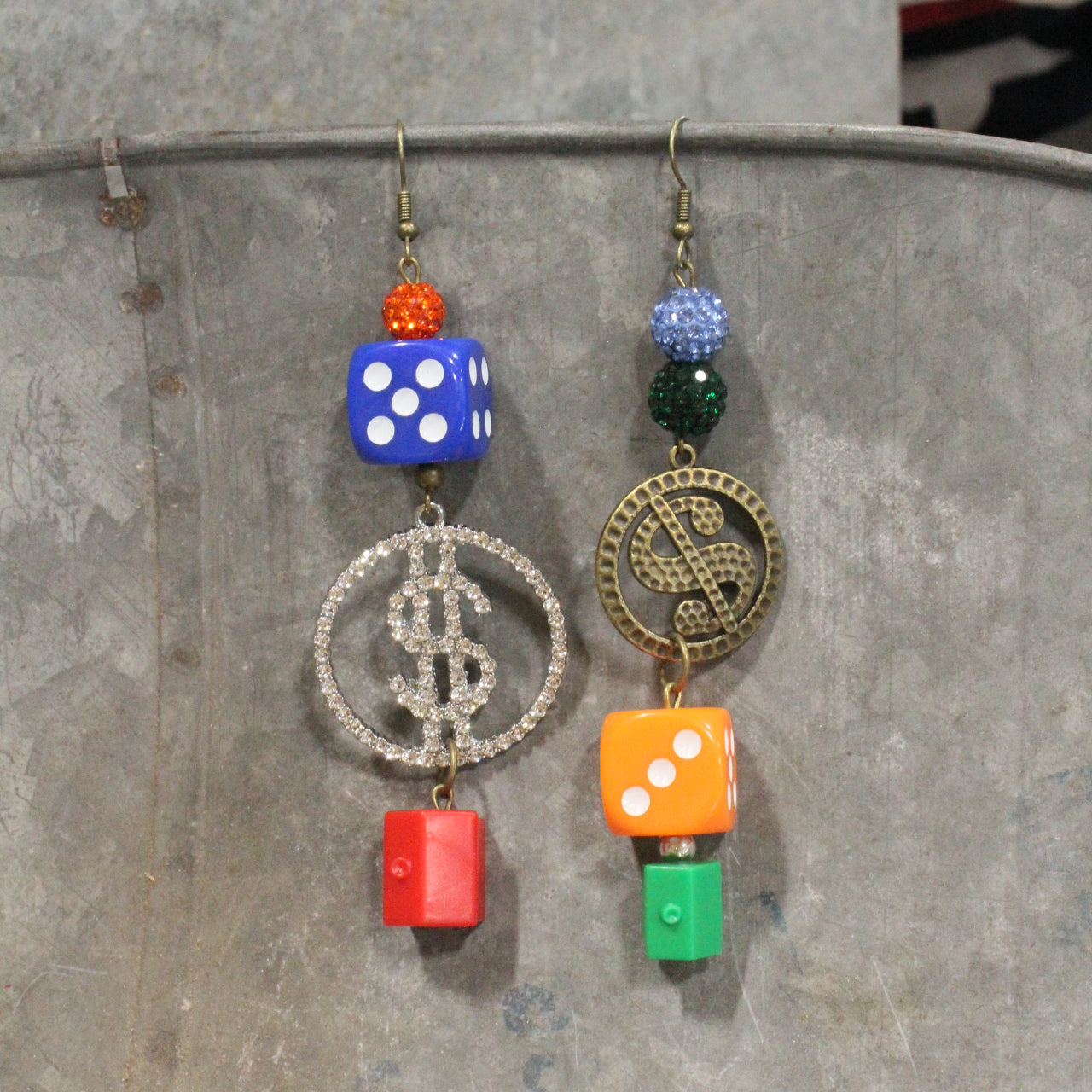 Do Not Pass Go Monopoly Dangle Drop Earrings