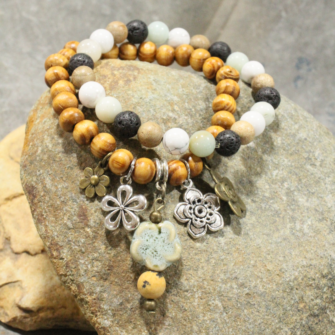 Three Blooms Are Better Than One Stretch Bracelet Set