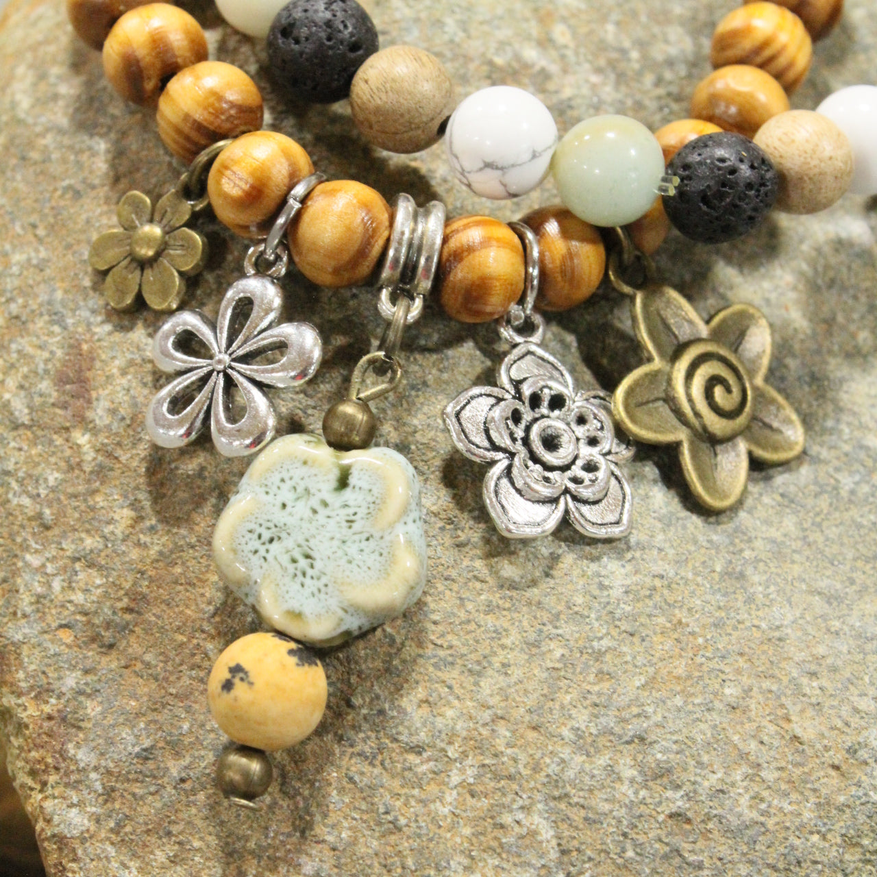 Three Blooms Are Better Than One Stretch Bracelet Set