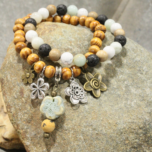 Three Blooms Are Better Than One Stretch Bracelet Set