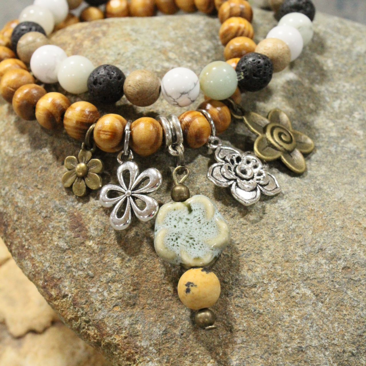 Three Blooms Are Better Than One Stretch Bracelet Set