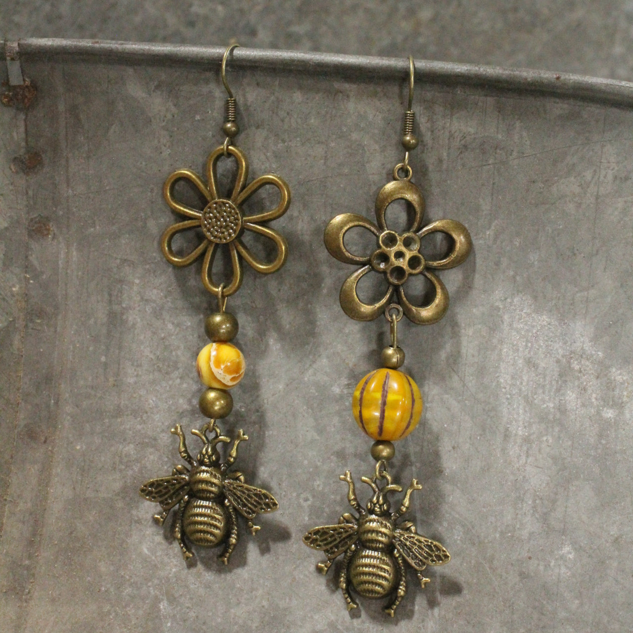 Stung By A Bee Dangle Earrings