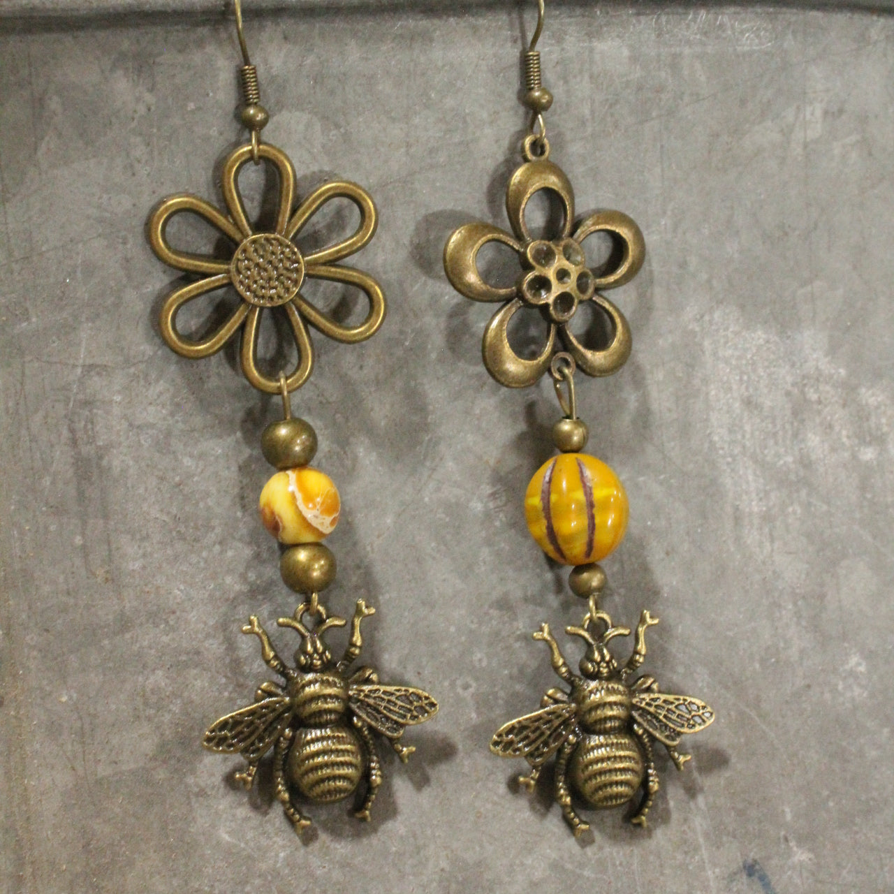 Stung By A Bee Dangle Earrings