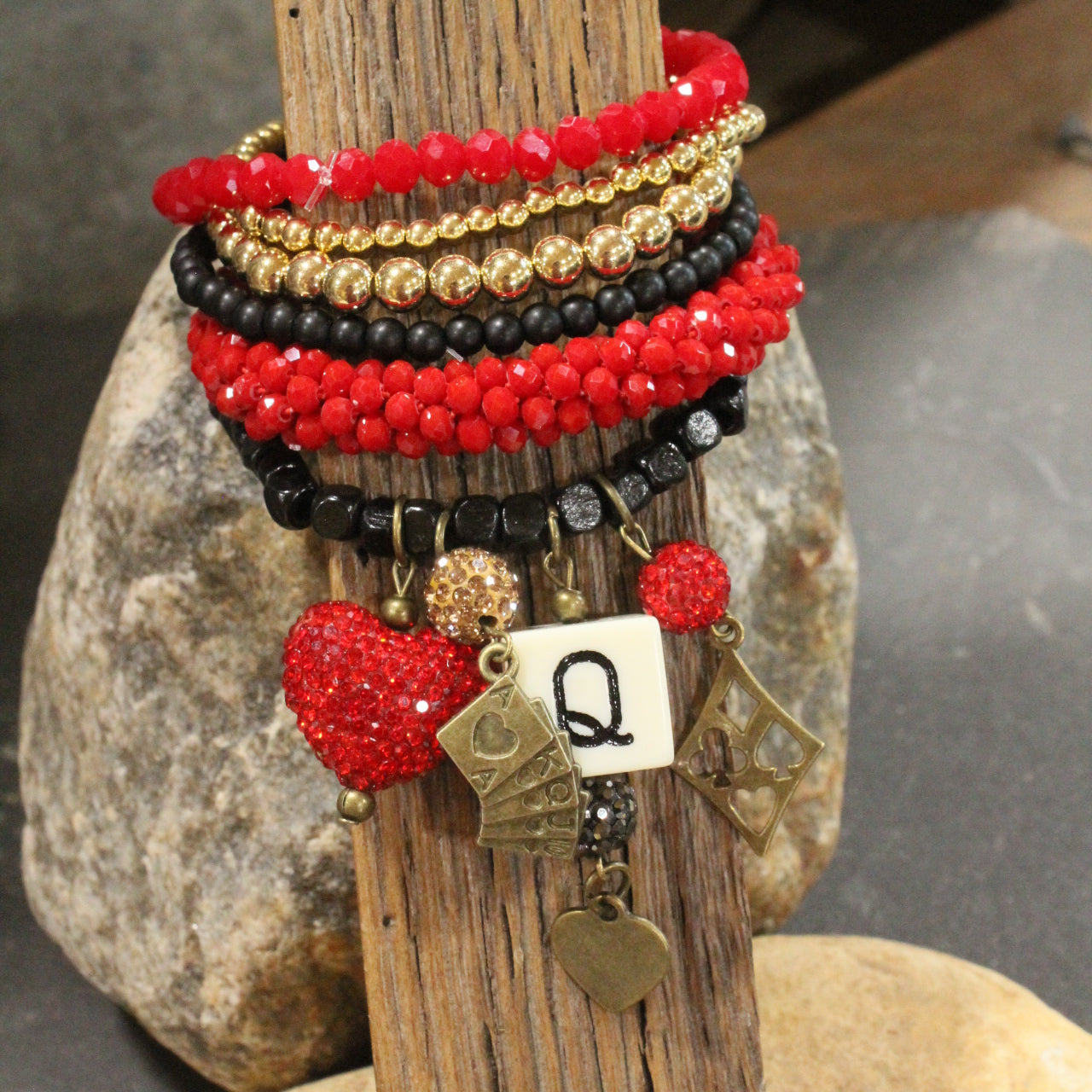 Queen Of Heart Charm’d Bracelet Set