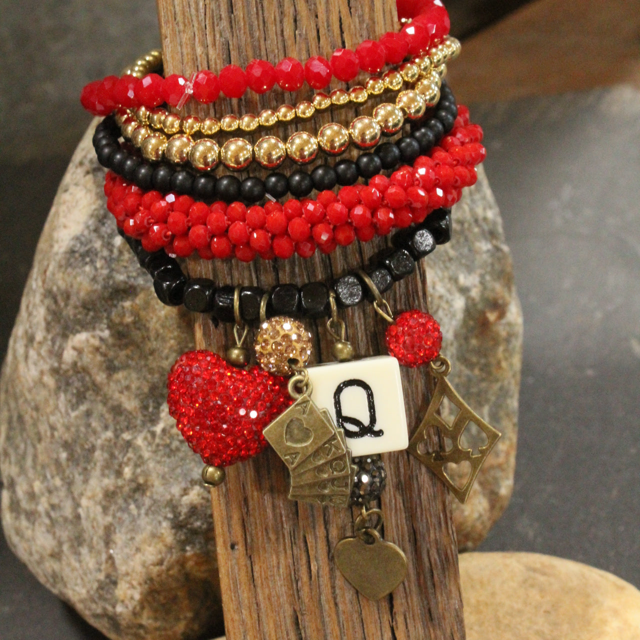 Queen Of Heart Charm’d Bracelet Set