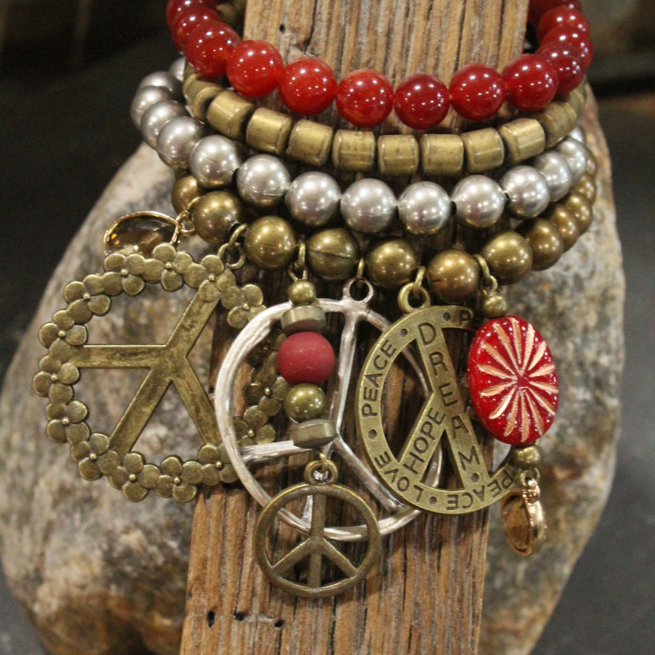 Peace & Love Charm’d Bracelet Set
