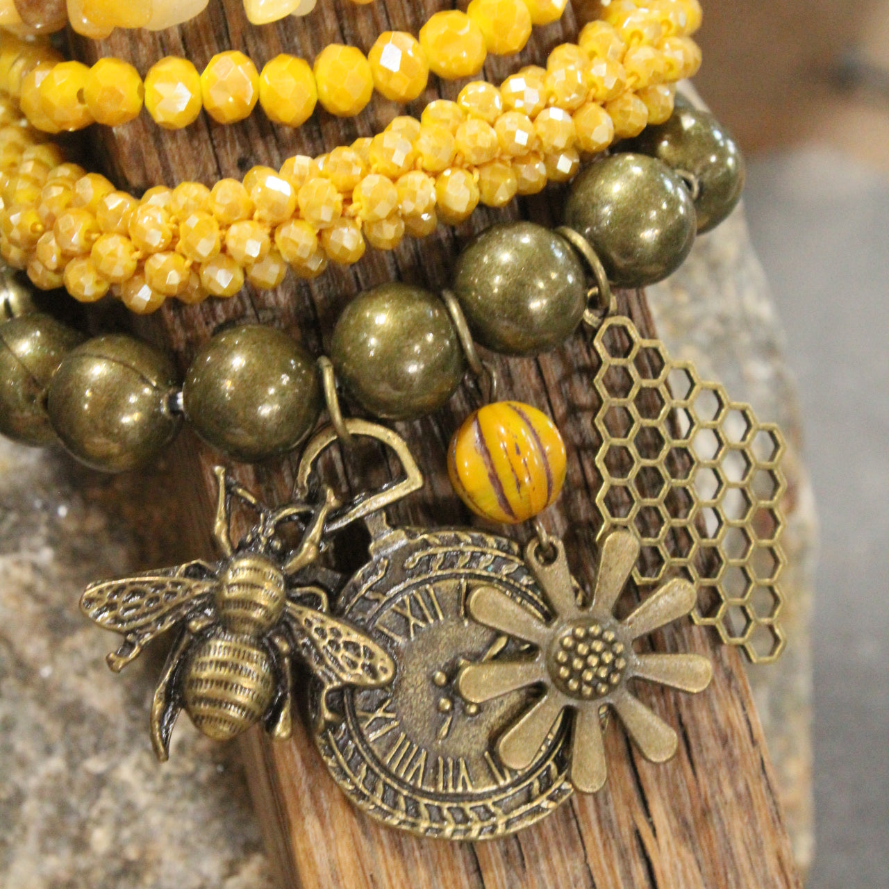 Stung By A Bee Bracelet Set