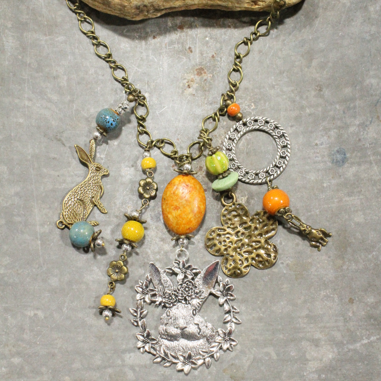 Best In Bunnies Spring Charming Necklace