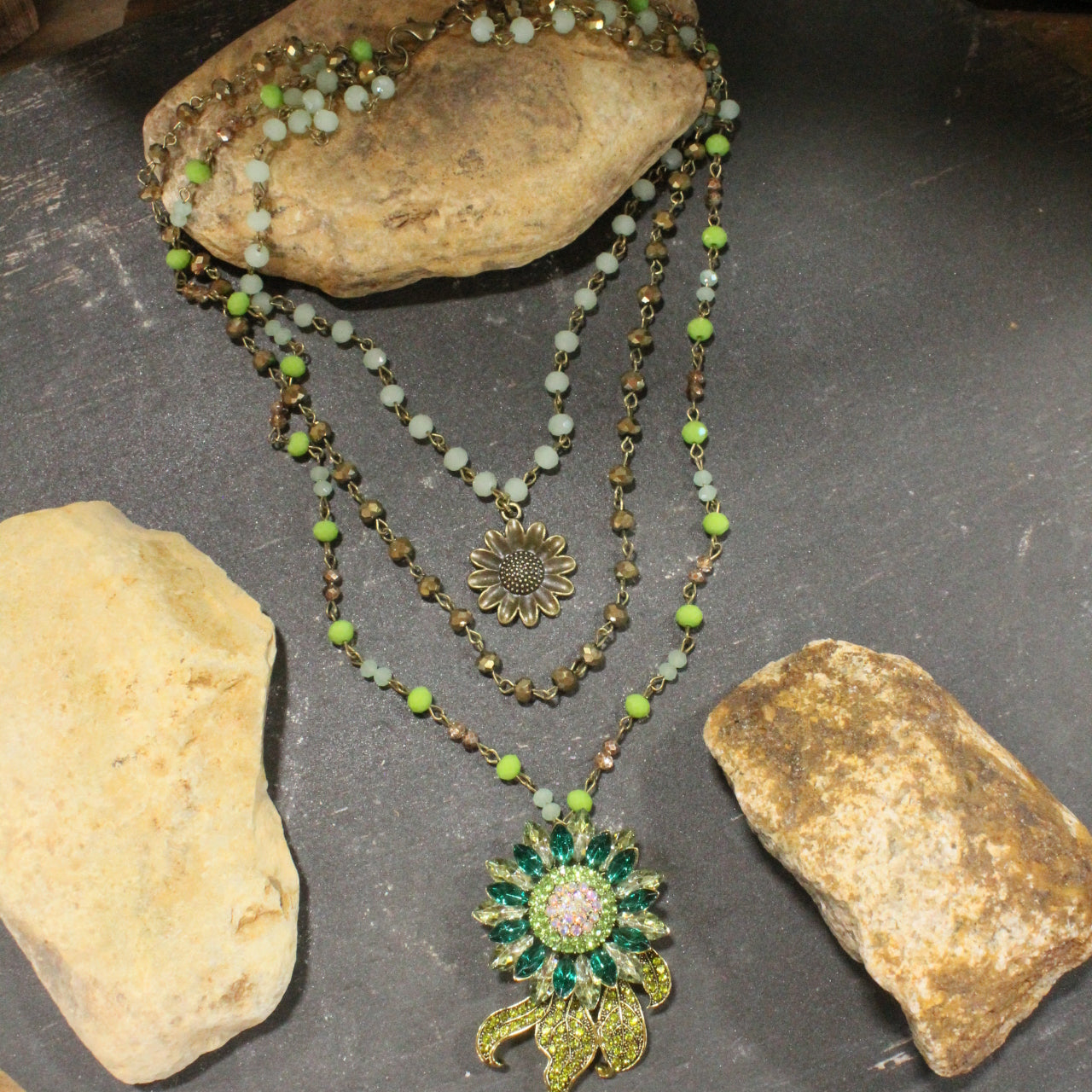 Waking Up With Flowers Layered Necklace