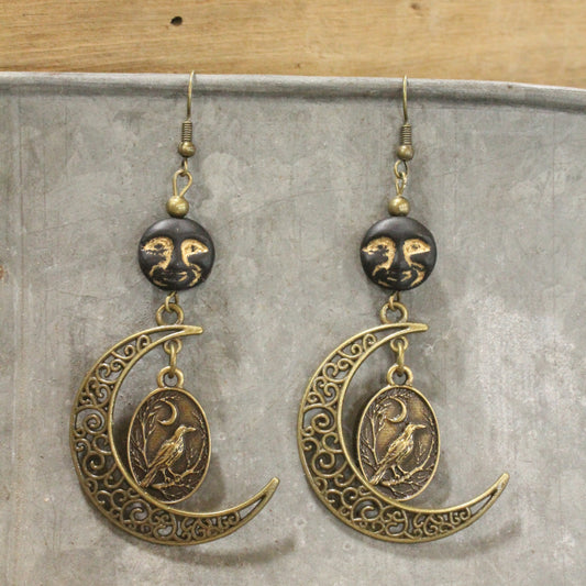 I See The Moon Dangle Drop Earrings