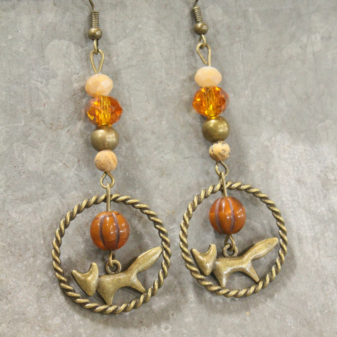 Getting A Little Foxy Dangle Drop Earrings