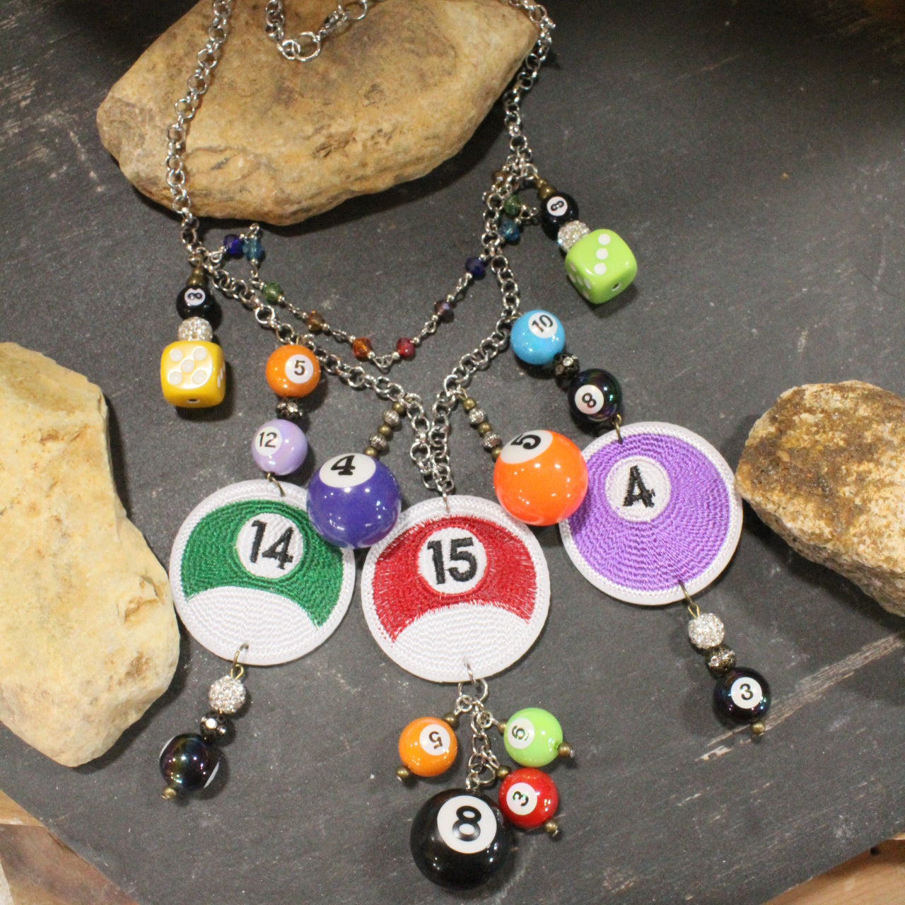 Game Of Pool Charm’d Necklace