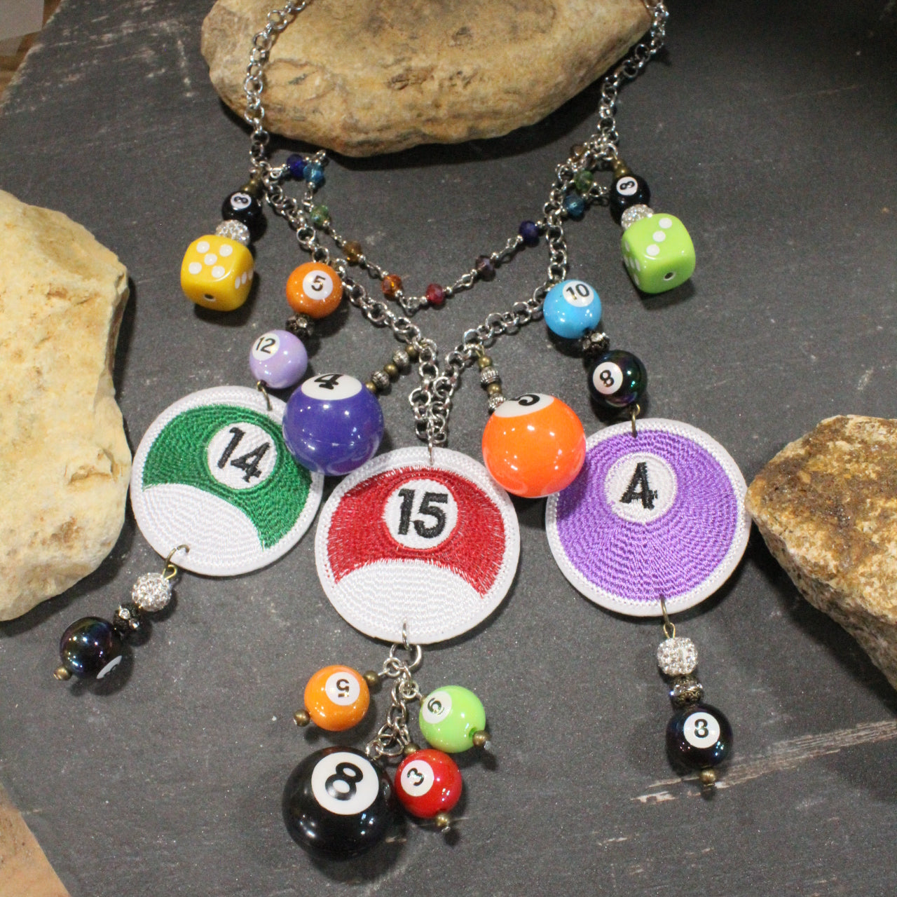 Game Of Pool Charm’d Necklace