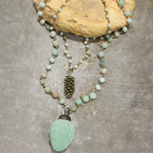Pinecone Picking Fall Layered Necklace
