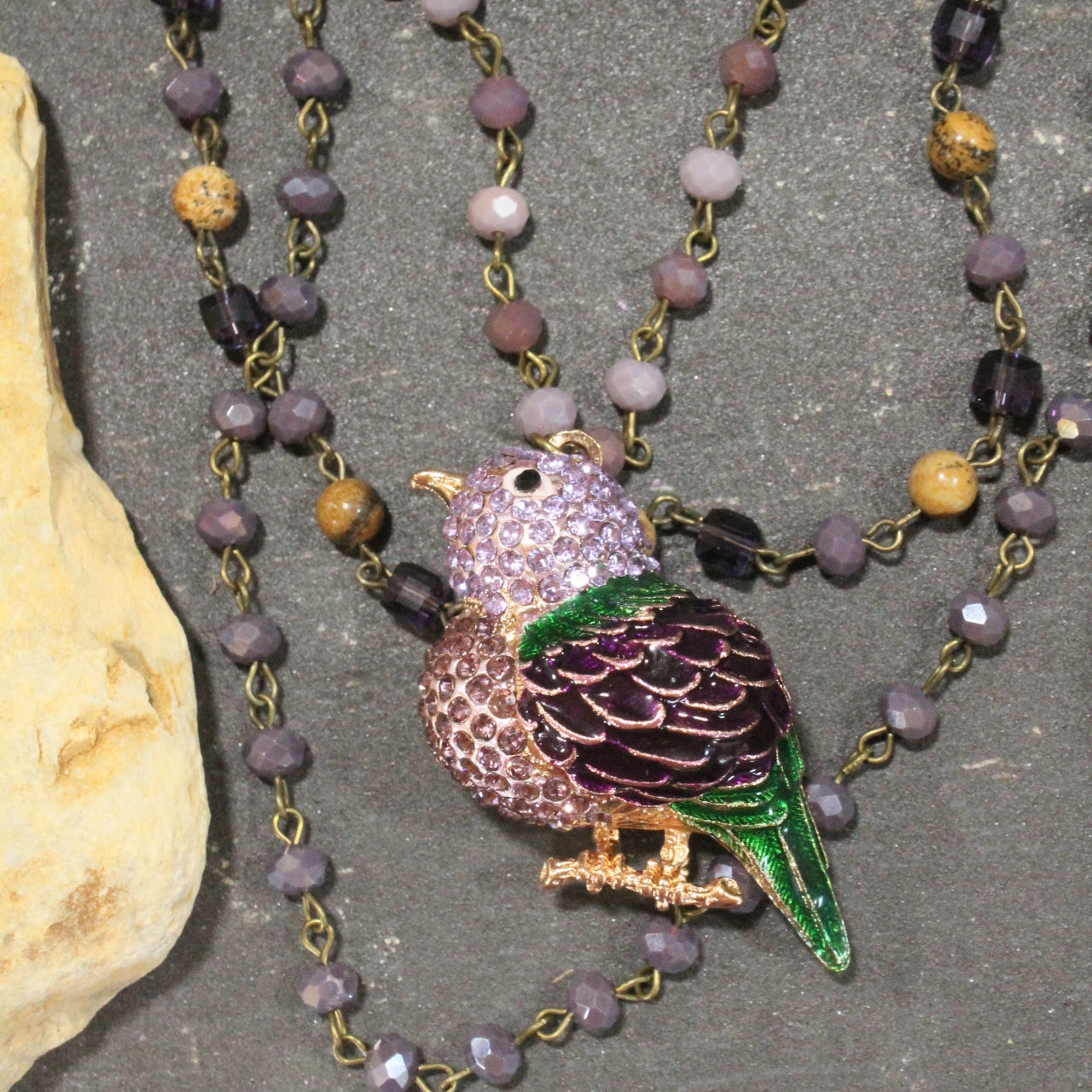 Spread Your Wings Plum Layered Necklace