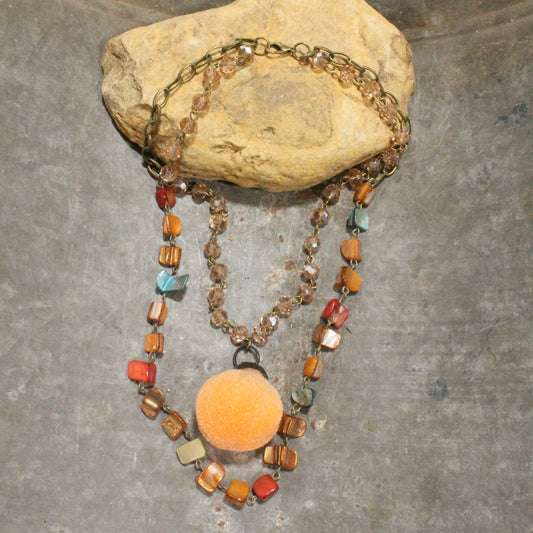 Pumpkin Carving Layered Necklace