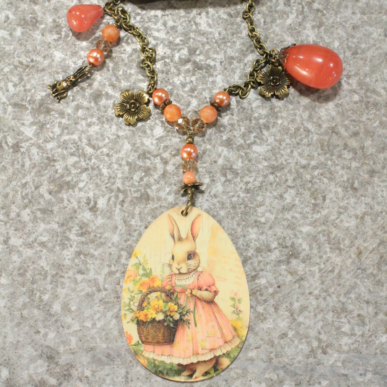 Hop To It Bunny Blush Charming Necklace