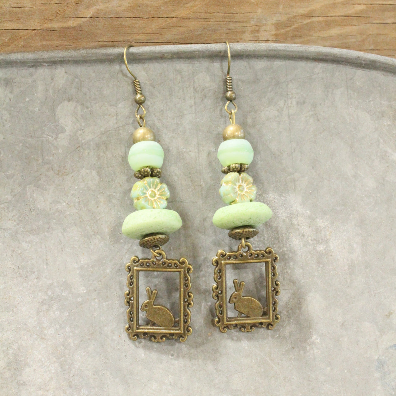 Egg Hunt Bunny Charming Dangle Earrings