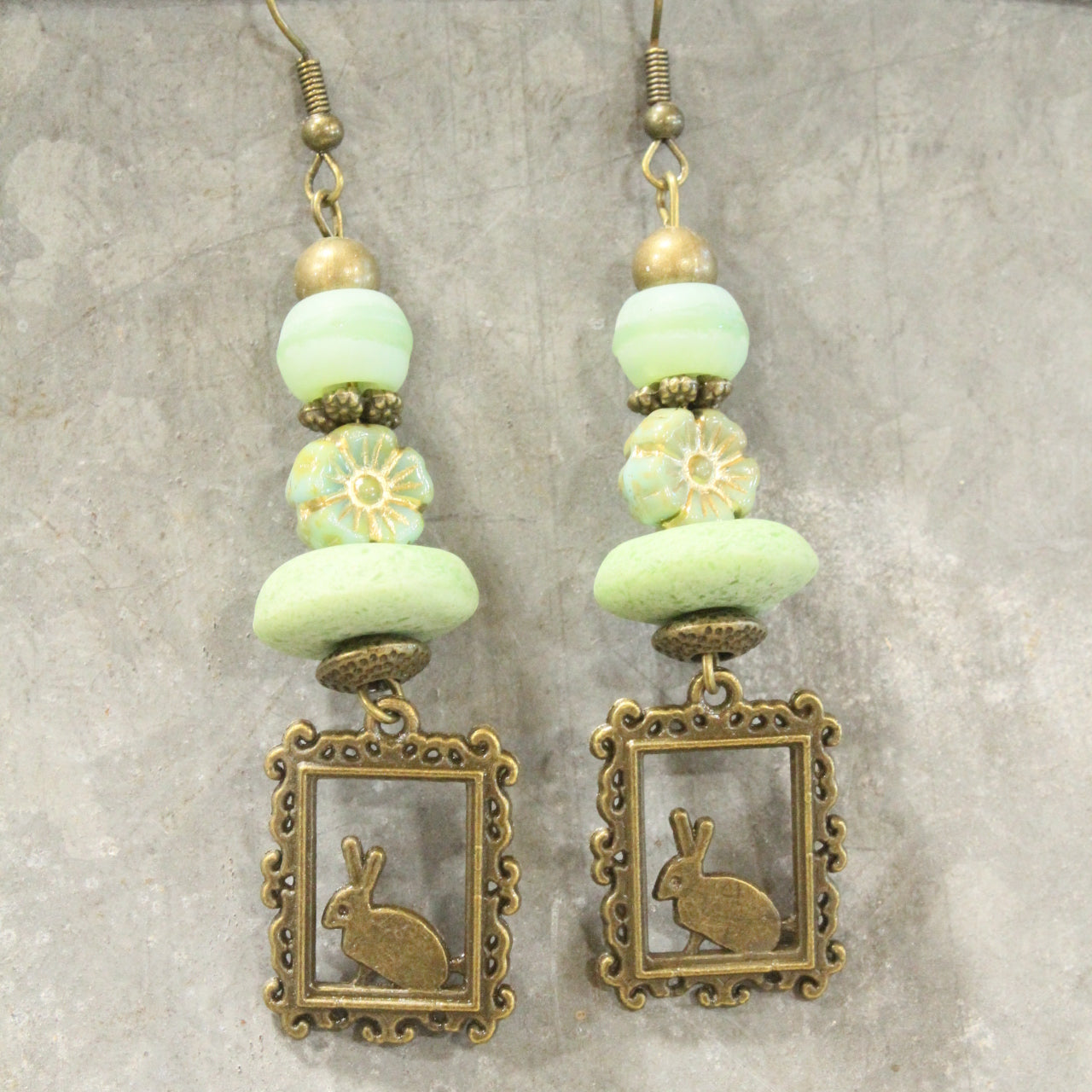 Egg Hunt Bunny Charming Dangle Earrings