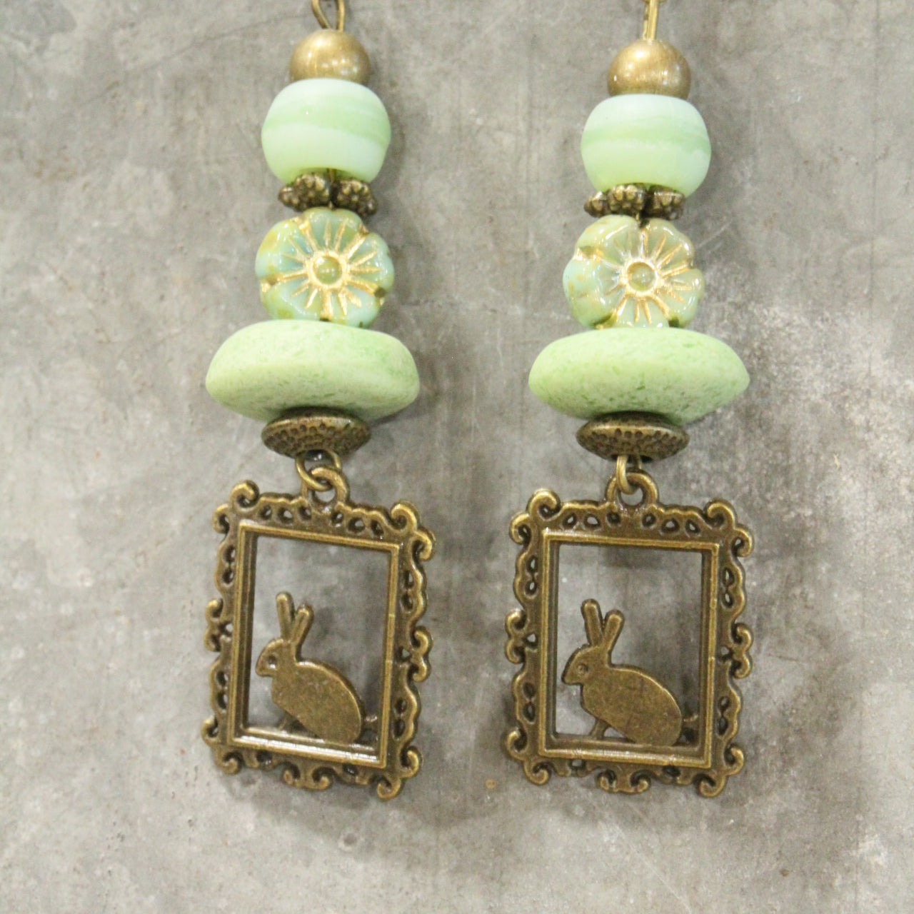 Egg Hunt Bunny Charming Dangle Earrings