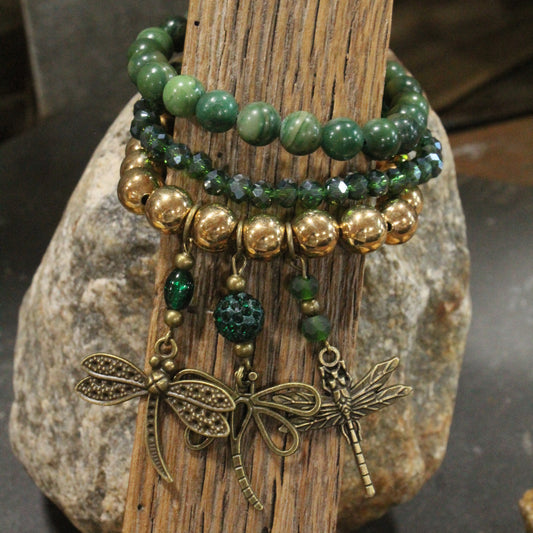 Keep Flying Dragonfly Charm'd Bracelet Set