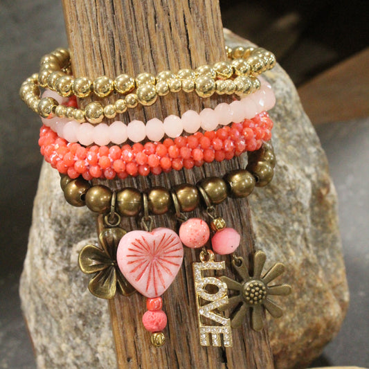 Flower Mom Charm'd Bracelet Set