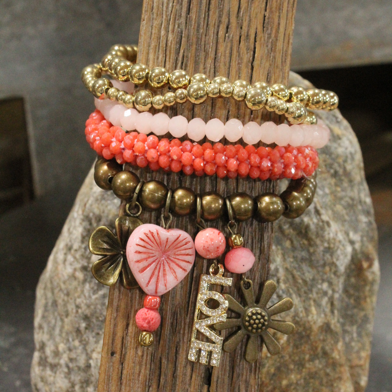 Flower Mom Charm'd Bracelet Set