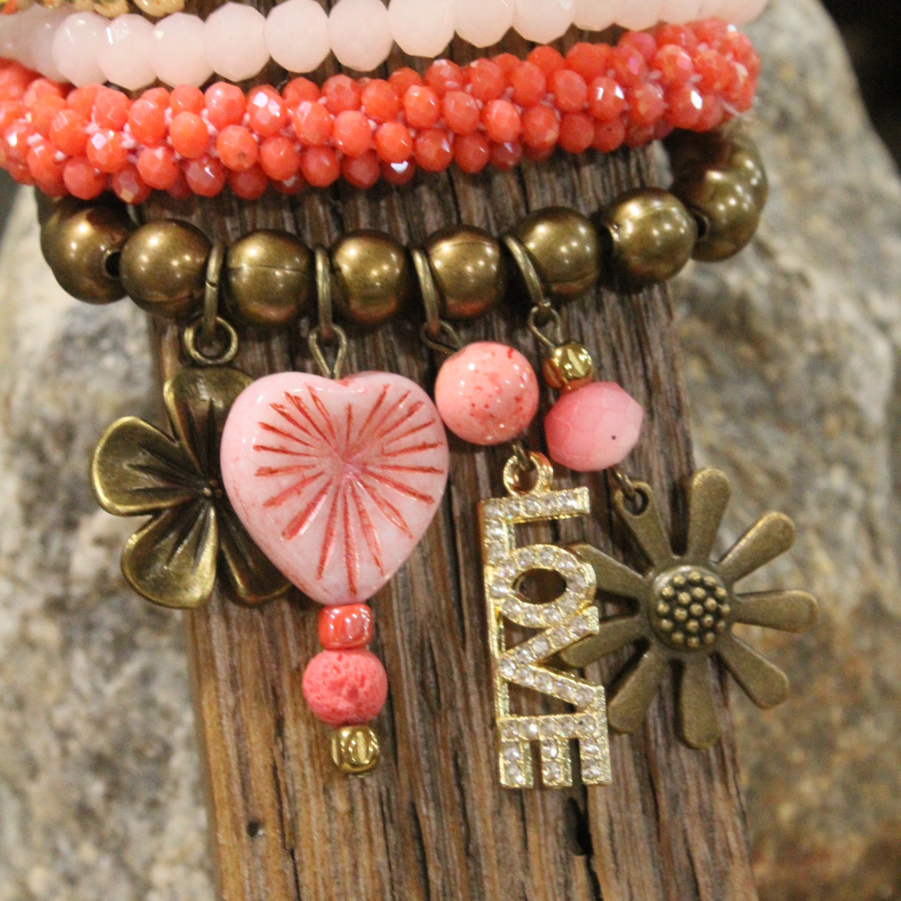 Flower Mom Charm'd Bracelet Set
