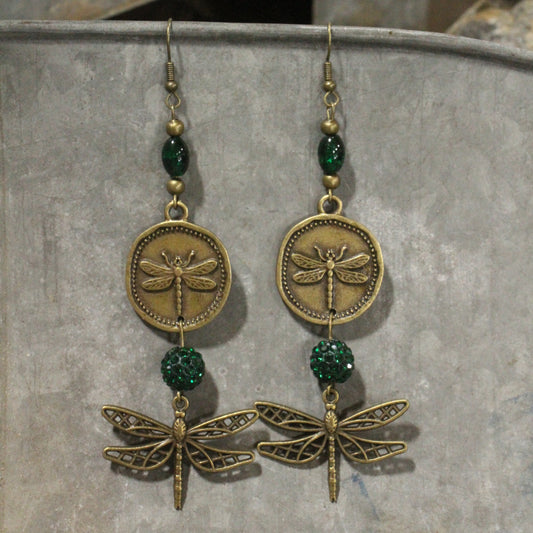 Keep Flying Dragonfly Dangle Earrings