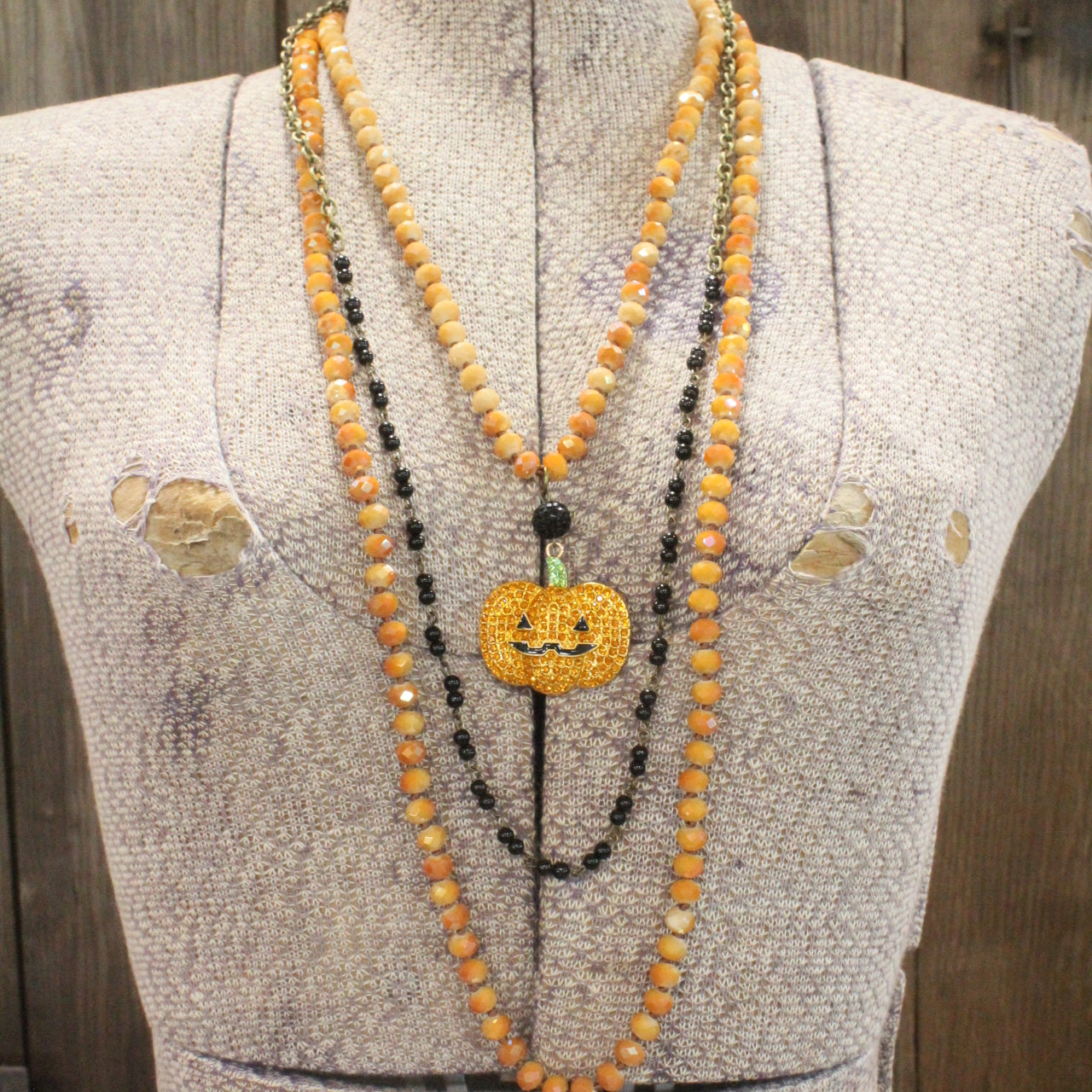 Jack Is Back Layered Glass Necklace