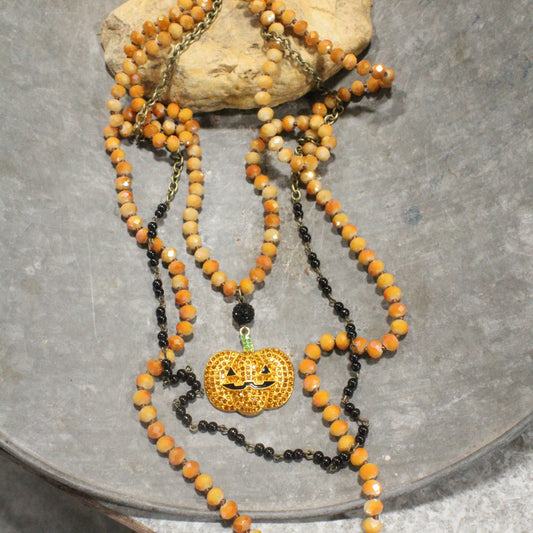 Jack Is Back Layered Glass Necklace