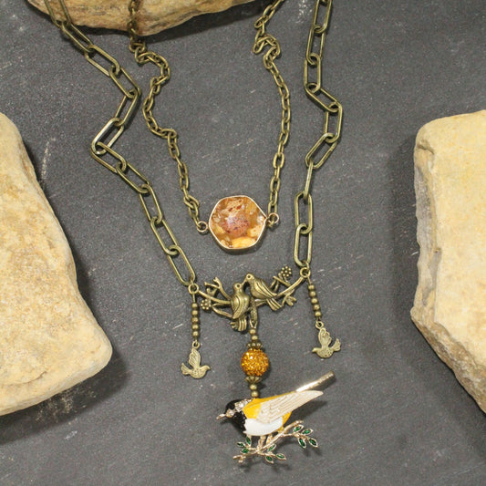 Song Bird Beauty Mustard Necklace