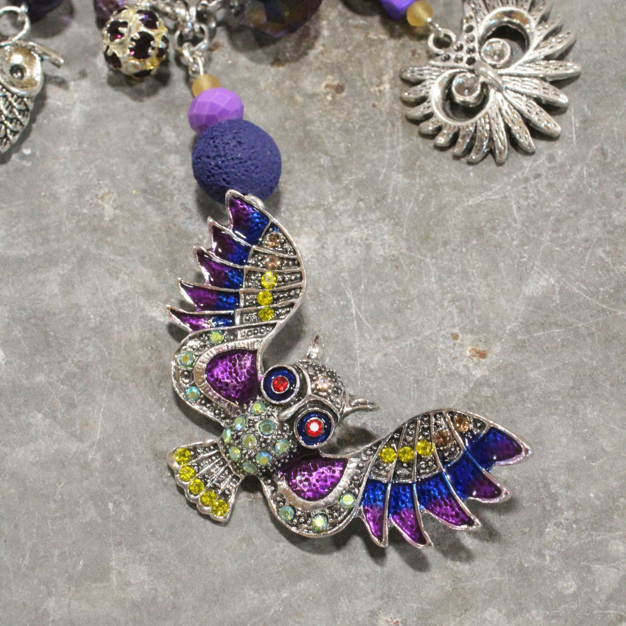Night Glider Owl Charm'd Necklace