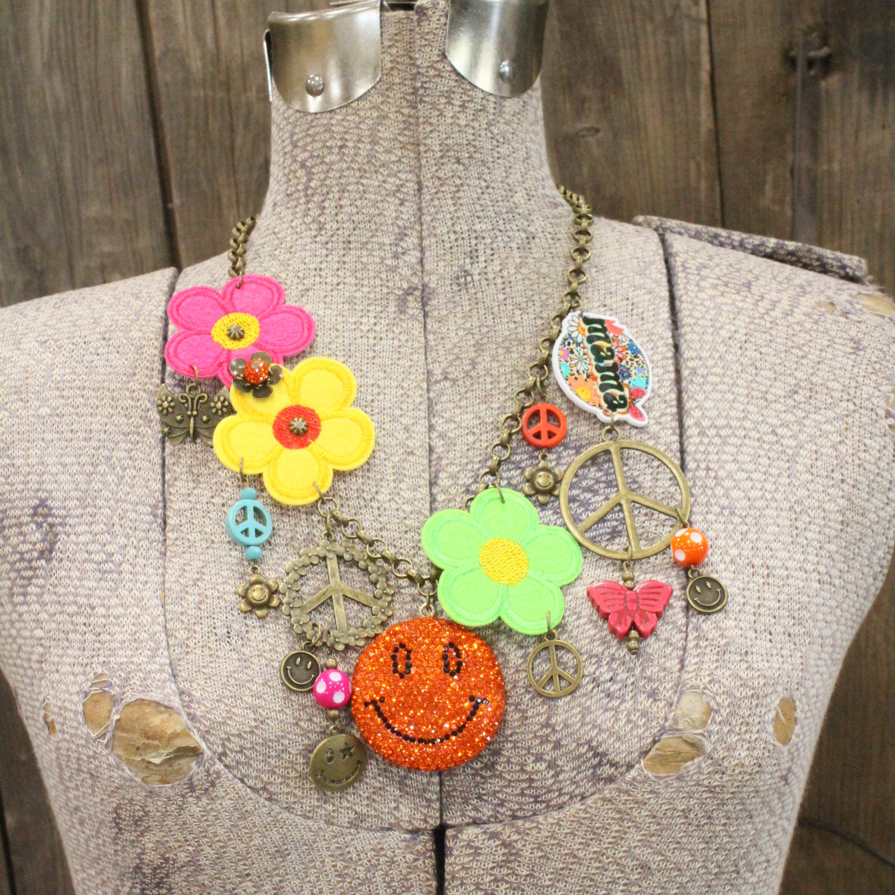 Peace, Love , & Mama Charm’d Necklace