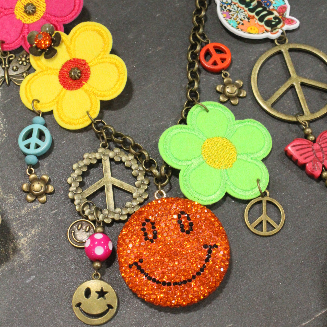 Peace, Love , & Mama Charm’d Necklace