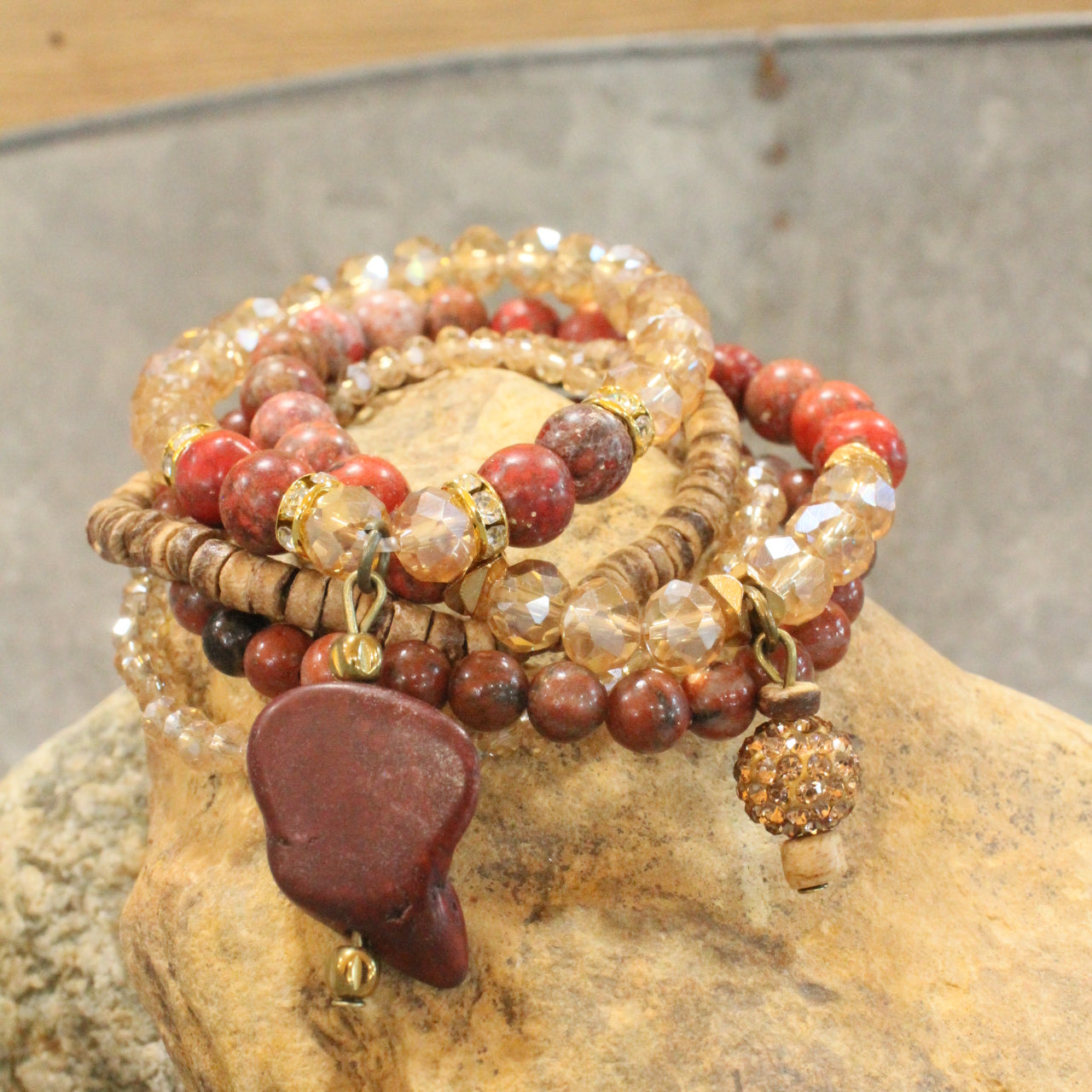 Vintage Stone & Sass Bracelet Set