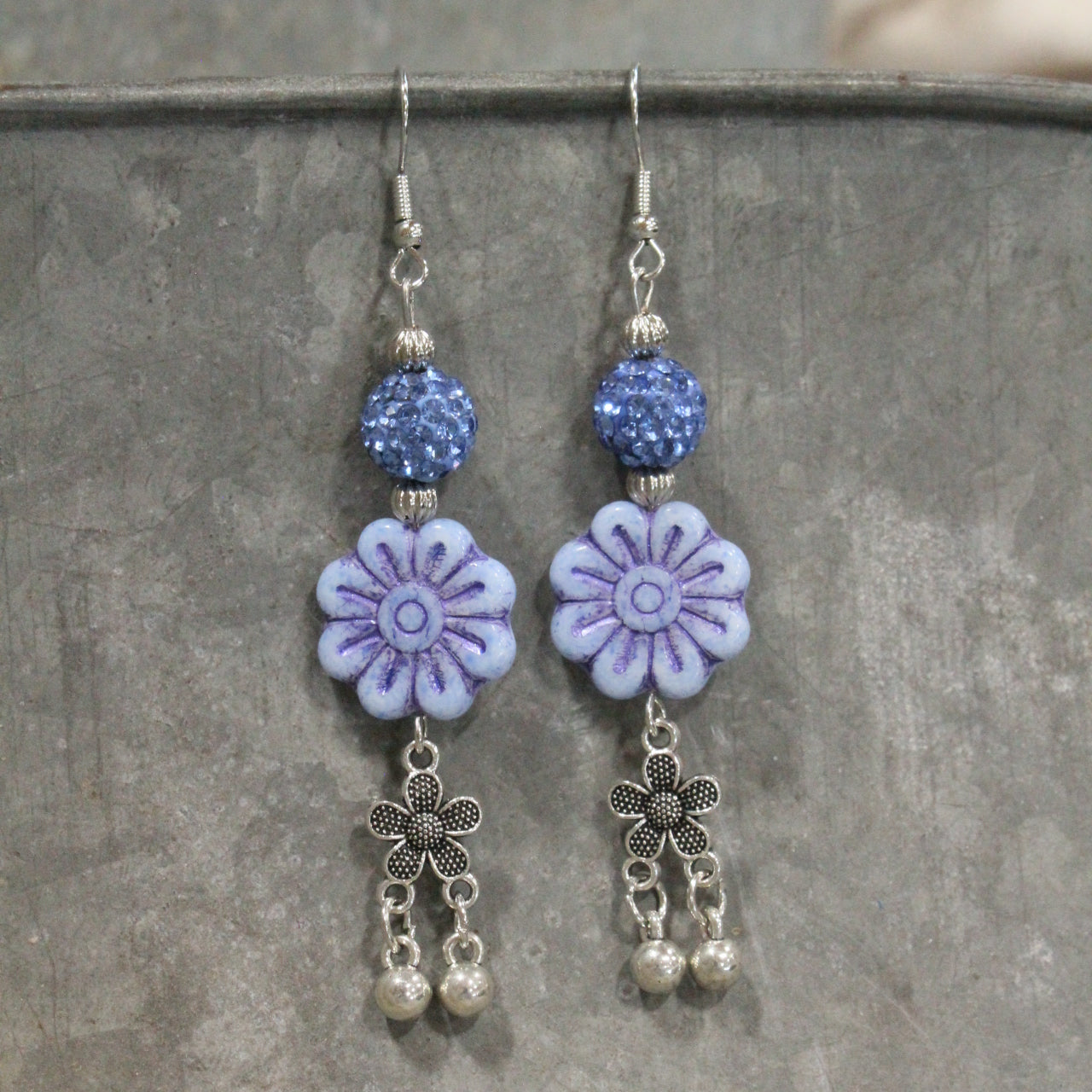 Dragonfly Lane Blue Dangle Earrings